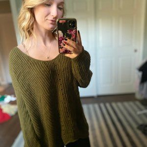 Green Slouchy Sweater